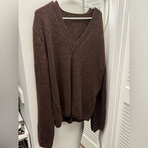 The Frankie Shop V-Neck Brown Sweater